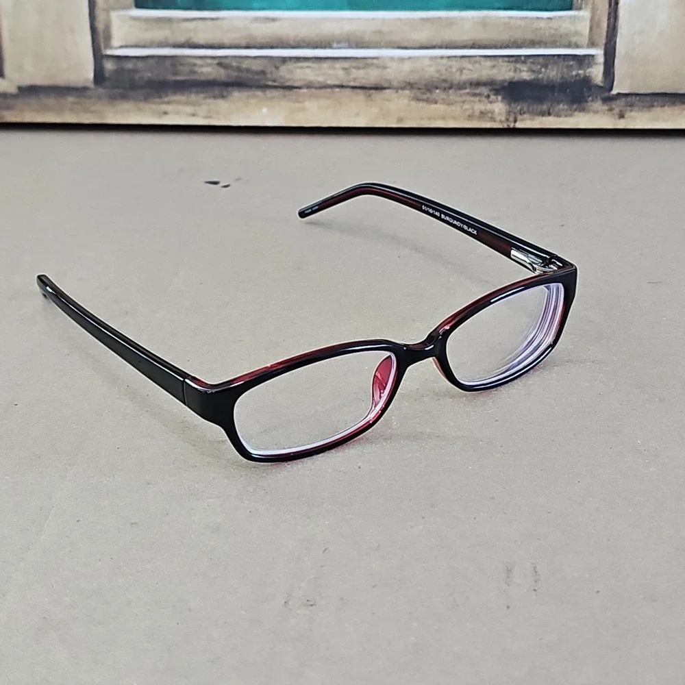 Jubilee J5785 Eyeglasses Frames Burgundy/Black Rectangular Full Rim 51-16-140